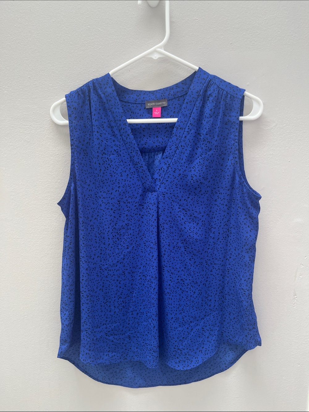 Vince Camuto Cobalt Blue V-Neck Sleeveless Top